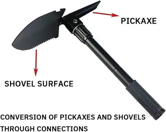 Portable 3-In-1 Mini Folding Camp Shovels  New!! 1