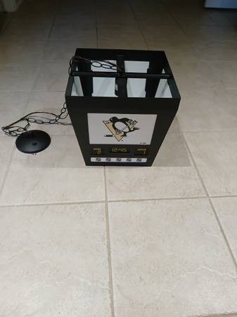 new - vintage PITTSBURGH PENGUIN SCOREBOARD CEILING LIGHT 1