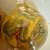HAND-BLOWN GLASS ORNAMENT-CLEAR WITH YELLOW, TURQUOISE, AND RED 5 thumbnail