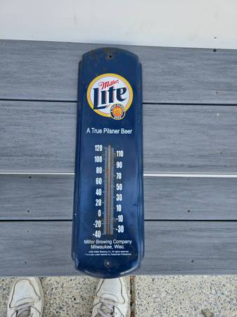 Vintage metal Miller lite thermostat 1