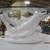 Oval Glass Topped Table with Dolphin Base    #3809 3 thumbnail