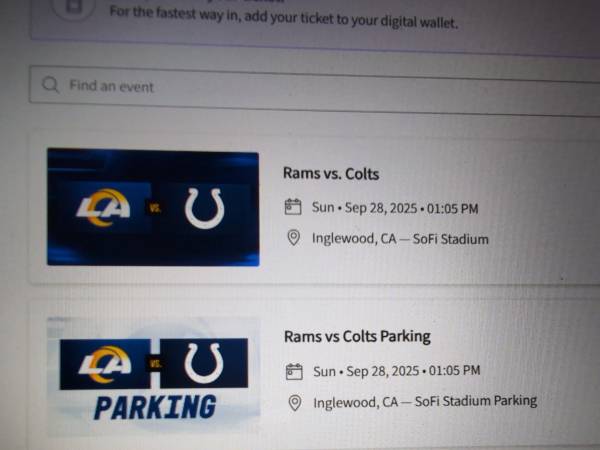 Rams vs colts 1