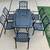Patio Set Outdoor furniture Cast Aluminum 6 Seat Dining Set 9 thumbnail