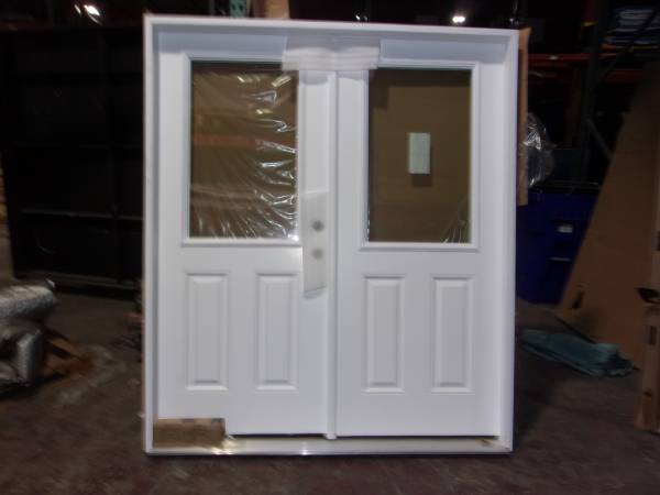 DOUBLE DOOR WITH HALF GLASS / HALF PANEL 1