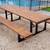 WESTERN RED CEDAR WOOD/METAL FRAME PICNIC TABLE 19 thumbnail