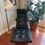 Vintage Mid- Century Leather Metal Swing Rocking Chair with Ottoman 4 thumbnail