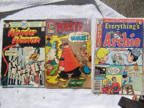 Vintage WONDER WOMAN DC COMICS Popeye the Sailor ARCHIE Comic Book 1