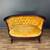 Set of Antique Victorian Empire Style Mahogany Loveseat & Arm Chair, c 4 thumbnail