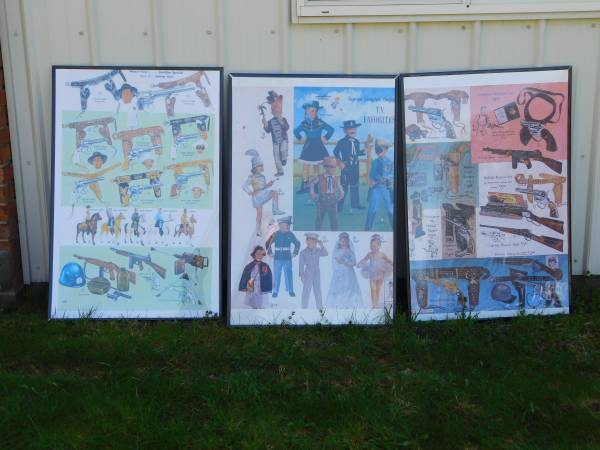 3 OLD WESTERN TOYS PRINTED POSTER 1