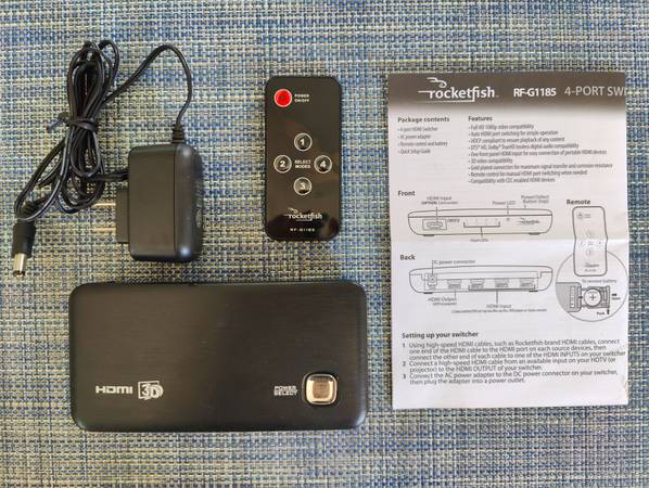 ROCKETFISH 4-PORT HDMI SWITCH BOX 1
