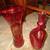 Vintage Burgundy Vase & Decanter. 3 thumbnail