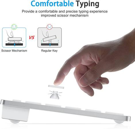 OMOTON Compact Bluetooth Wireless Keyboard for Laptop, PC, Mac - NEW - $29 (Brooklyn)63471257846659123