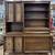 Vintage Mid Century Cane and Walnut Wood Hutch/Bar Cabinet/Bookcase 1 thumbnail