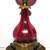 Stunning antique ruby red glass lamp 2 thumbnail