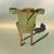 Antique 18th century museum piece green leather library reading chair 5 thumbnail