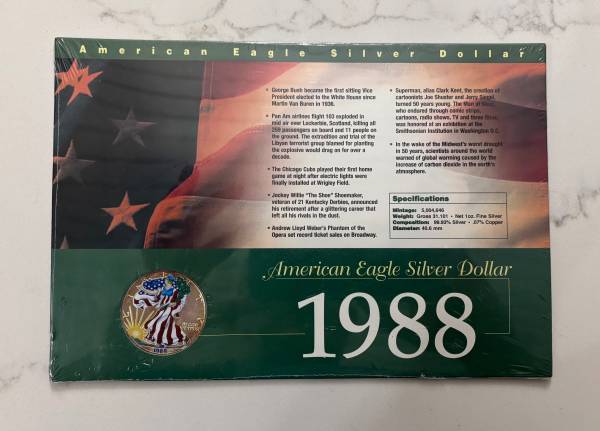 1988 American eagle silver dollar 1