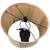Mid century modern McM Table lamps Rustic Pair Linen Drum Shades 9 thumbnail
