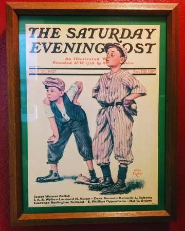 Baseball illustration May 28, 1927 The Saturday Eveningpost in frame 1