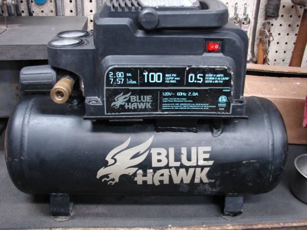 AIR COMPRESSOR - BLUE HAWK - 2 GAL. 1