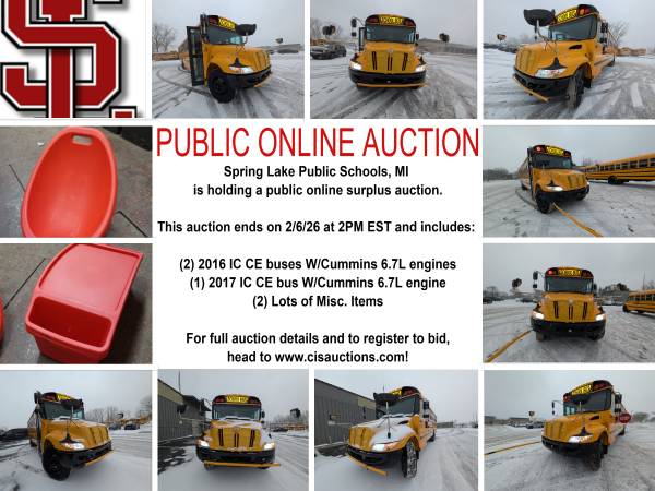 Public online surplus auction for Spring Lake Public Schools 1