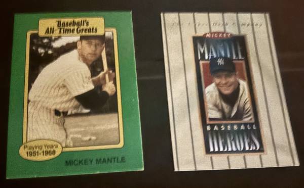 Mickey Mantle Hygrade & Upper Deck Yankees Hall of Fame baseball cards 1