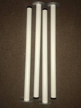 Four Table Desk Leg, Metal - White Adjustable Legs 1