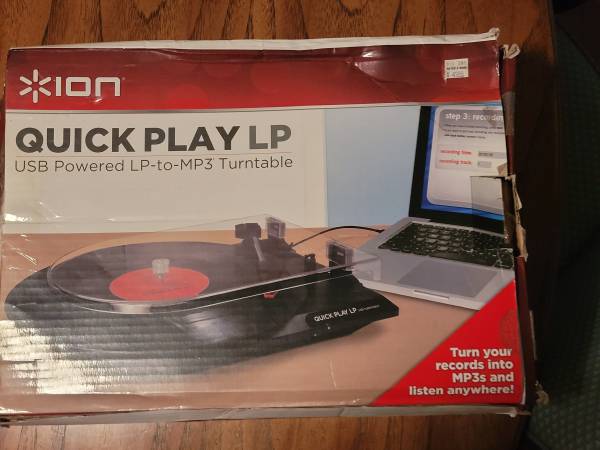 ION QUICK PLAY LP USB powered to MP3 Turntable 1