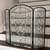 Arched Beveled Glass 3 Panel Folding Fireplace Screen 1 thumbnail