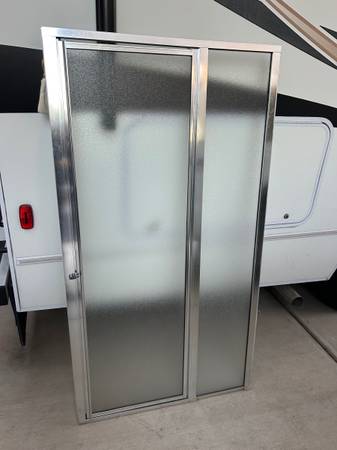 RV Glass Shower Door Assembly 1