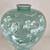 Tall Vintage Korean Celadon Craquelure Glaze Vase Flying Cranes  12" 4 thumbnail