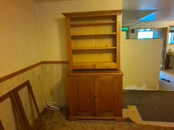 1840s Solid cherry Stepback Hutch 1