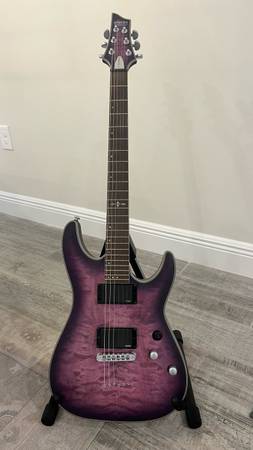 Schecter C-1 Platinum – Purple Burst – Mint 1