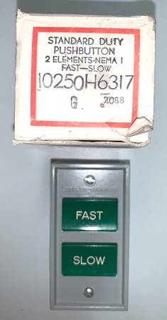 Push Button Standard Duty Fast/Slow Cutler Hammer #10250H6317 1