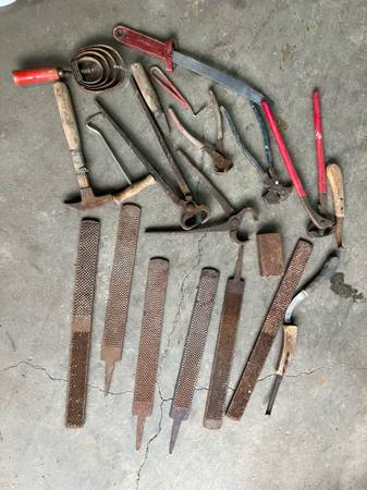 Lot of Old Farrier Tools for horse Shoeing 1