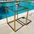 Vintage brass and glass end table in the style of Milo Baughman 1 thumbnail