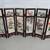 Asian Mini Tabletop 6 Panel Ceramic Folding Divider 2 Sided Flowers 5 thumbnail