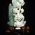 Brilliant 14.4" Chinese Natural White Xiu Jade Lotus Sculpture 1 thumbnail