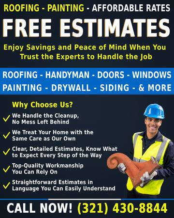 ✅✅ROOFING -- -- PAINTING -- -- HANDYMAN -- -- We Do It All -- -- CALL 1