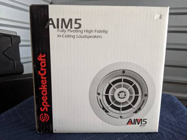 Speakercraft AIM5 One 5" Fully Pivoting HIFI In-Ceiling Speaker White 1