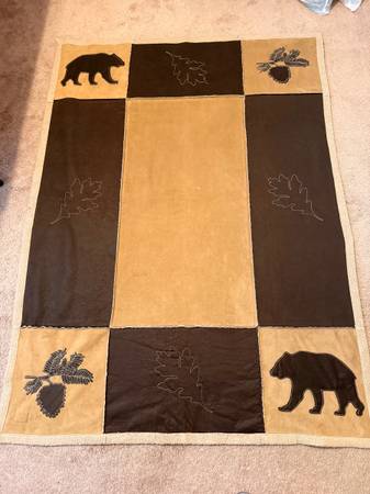 Suede rustic topper/throw 1