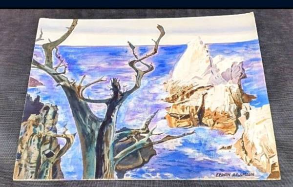 Monterey beach scene painting 1