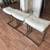 Three Pre-owned White Upholstered Bar stool, Counter Height 27" 9 thumbnail