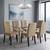 New Set of 6 Modern Dining Chairs – Beige Upholstered Velvet with Tufted Back  7 thumbnail