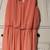 Women's Peach Colored Knee Length Sleeveless Dress With Criss-Crossed 1 thumbnail