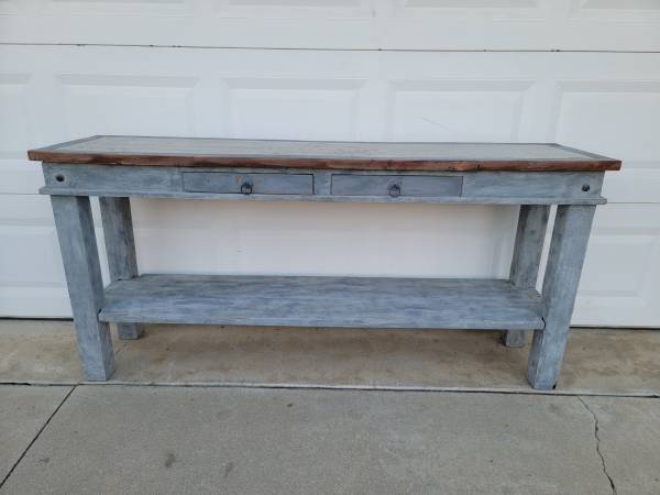 Rustic Wood Indonesia Style Console Table. 1