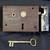 Restored Right Side Carpenter & Tiledsley Lock Set w/ Key 6" x 4 1/4" 1 thumbnail