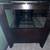 Glass Top TV Stand with Wood Frame & Storage Shelves 2 thumbnail
