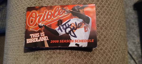 FORMER ORIOLES OWNER PETER ANGELOS AUTOGRAPHED SCHEDULE 1