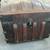 Aug 19 steamer trunk camelback round top wood leather 1800 s 1900s ? 1 thumbnail
