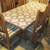 Vintage Southwest Tile Top Dining Table & 7 Carved Pine Chairs 6 thumbnail
